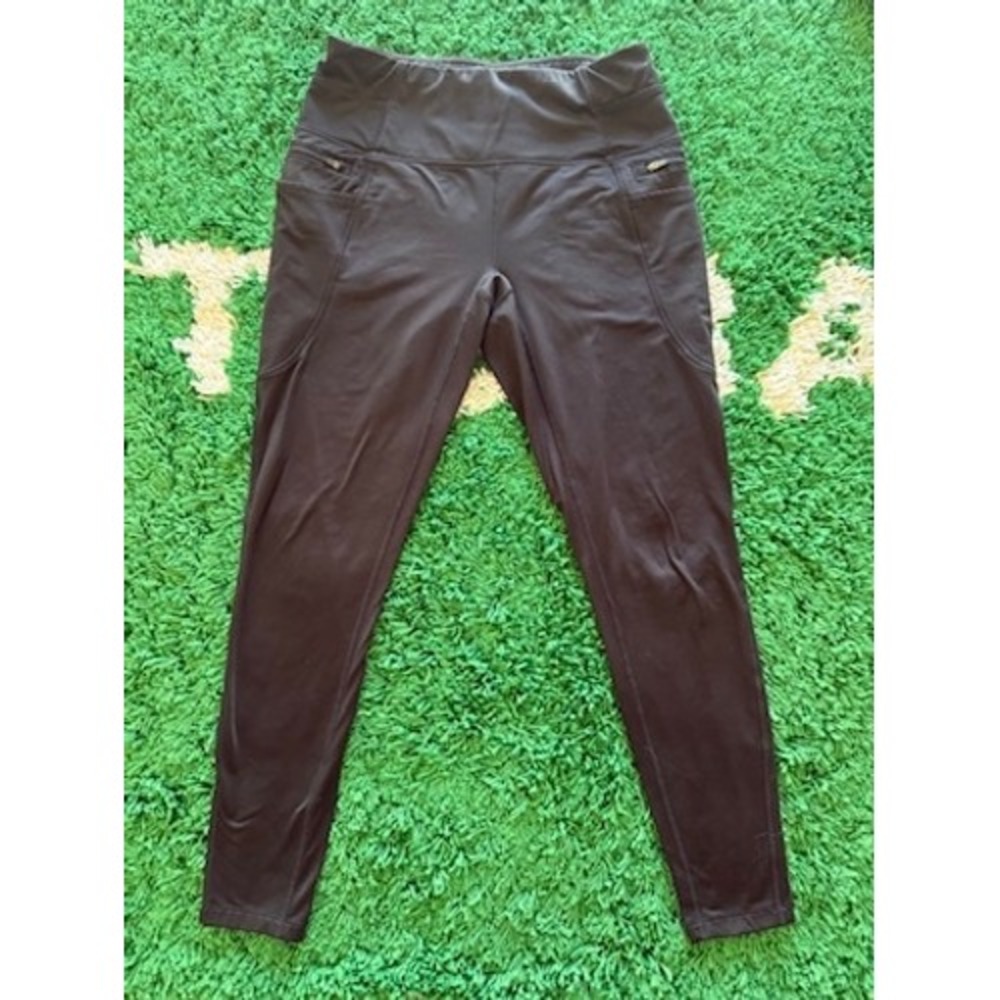 RBX Active Leggings Womens Medium Black Excellent Zipper Pockets High Waist